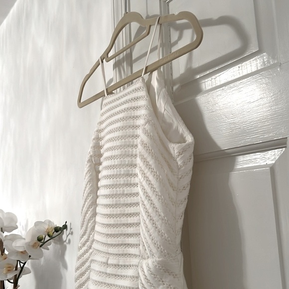 Bardot Piper Mesh Ruffle Hem Minidress Ivory - Picture 10 of 16